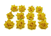 12 Pcs Artificial Velvet Rose Flowers Perfect for pooja thali, Home &Garden Decor, Wedding Anniversary Birthday Favor Flowers, Return Gift